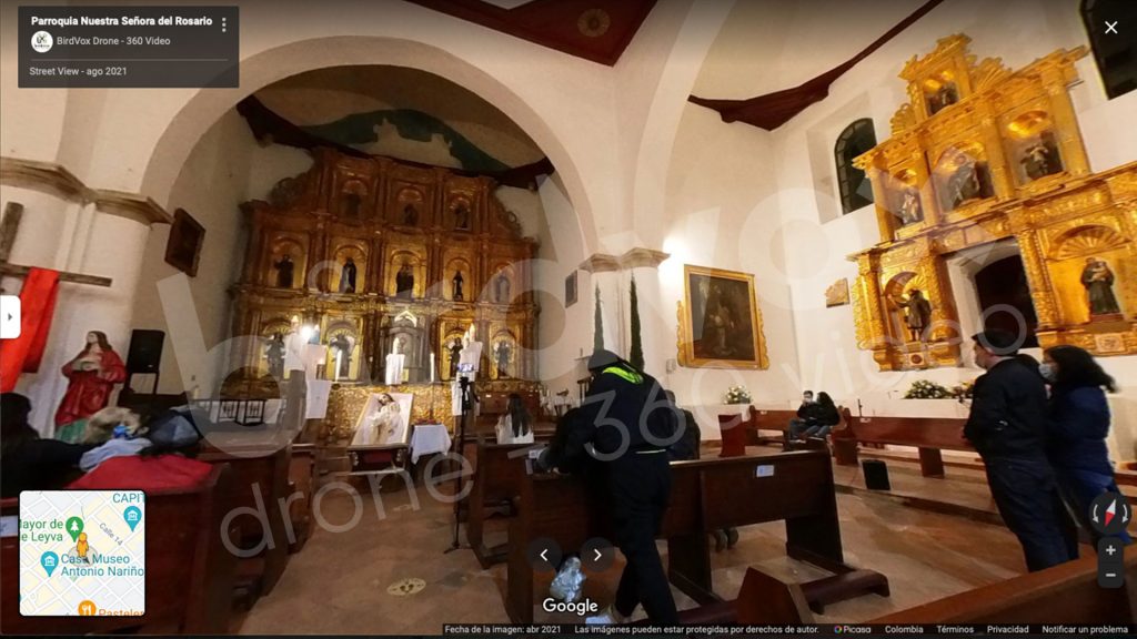 Google Street View 360° image - Villa de Leyva Church, Colombia